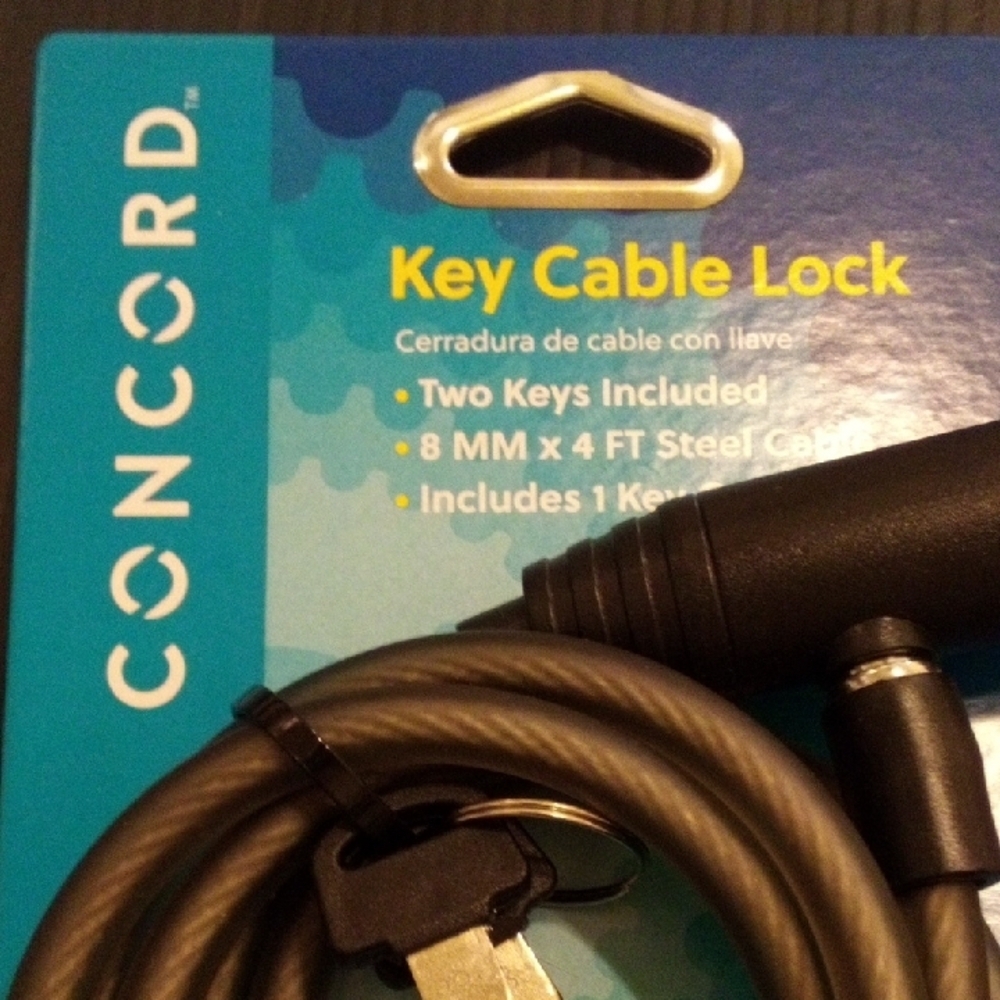 Concord Black Key Cable Lock - Picture 3 of 7